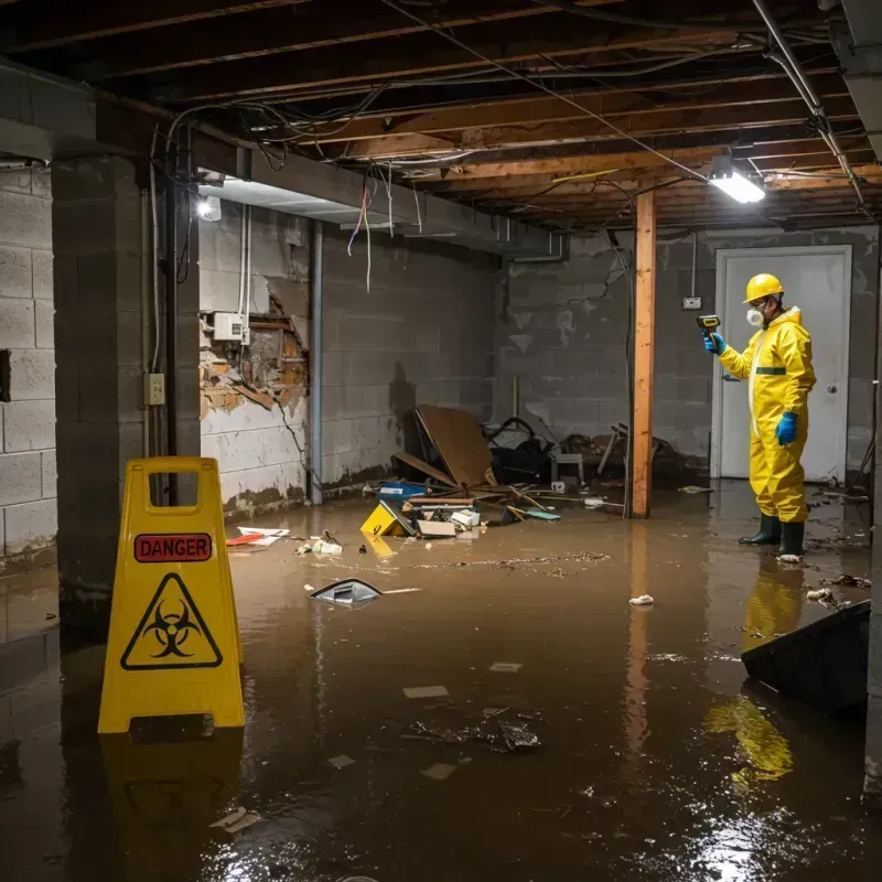 Flooded Basement Electrical Hazard in Cooke County, TX Property